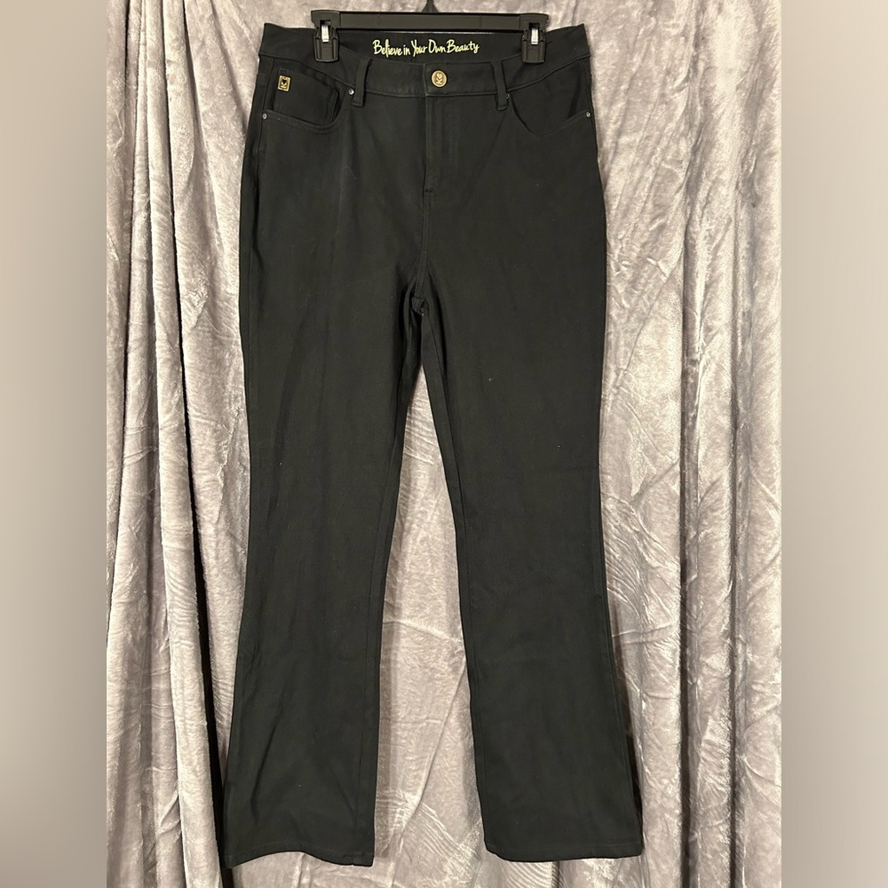 Belle by Kim Gravel Black Boot Cut Jeans Women’s size 14